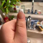 slightly uneven nail shape