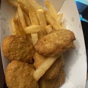Nuggets and fries. It was delicious.