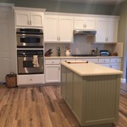 Originally oak kitchen cabinets, great update!