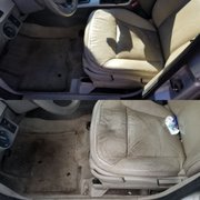 Front drivers area before and after