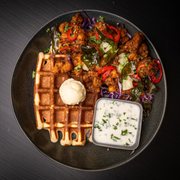 Curry Chicken & Waffle