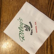 a napkin with a logo on it