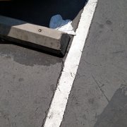 Dirty rags in parking lot