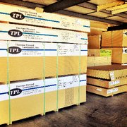 stacked boxes in a warehouse