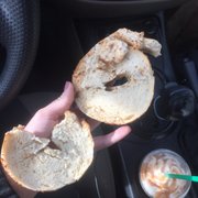 This is not an acceptable bagel to serve to a customer!