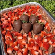 strawberries and chocolate covered strawberries