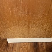 Cabinets in disrepair.