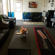 This waiting room feels like home