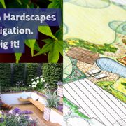 a drawing of a garden with a pencil