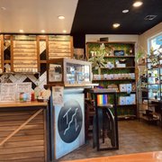 the interior of a coffee shop