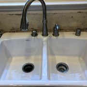 Kitchen sink and faucet install.