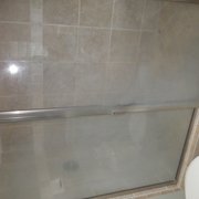 Hard water stains on your shower door