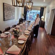 The banquet room