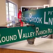 Need a road sign or safety sign.  We produce private signs for any and all occasions.  Call Recognition Products for your next project.