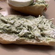 lots of pesto chicken.