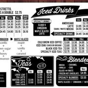 Drink menu