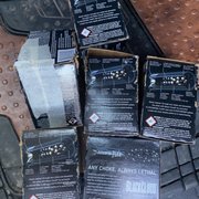 The six boxes they gave me and stated this was all that was left out of the case of Shells I paid for and had shipped to them!