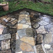New patio underneath all that built up grime!