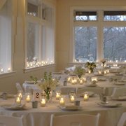 tables set for a wedding reception