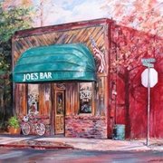 Joe's Bar, Chico, CA
 Oil Painting
 Janet Lombardi Blixt