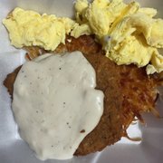chicken fried steak and eggs. Excellent.