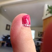 This is the result of a $35 luxury spa pedicure?!?! No I didn't bang it or smudge it - I walked out like this!