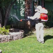Backpack mister gets product into shrubbery, eaves, and water collection spots to control mosquitoes.
