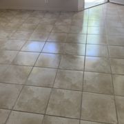 This tiled living room was cleaned and sealed to help protect against future stains.