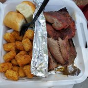 3way combo ribs, dbl brisket. Good food.