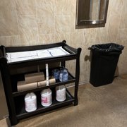 Makeshift changing table? Odd...