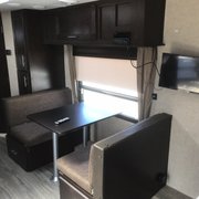 2018 Forest River Grey Wolf  Seating area that become a bed.