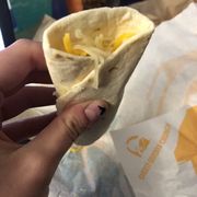 Raw cold cheesy roll up given to us