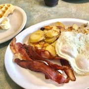 All American platter with bacon.