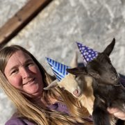 Baby goats going out to deliver goat grams.