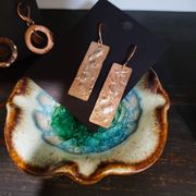 Local artisan Jewelry - real copper layered with sterling silver.