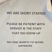At least they acknowledged the customer is about to have a terrible dining experience because no one wants to work at La COVIDA19.