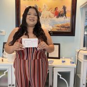 Congratulations . She is beautiful lady and lucky won a gift certificate from angels nails