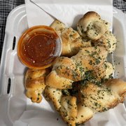 Delicious garlic knots.