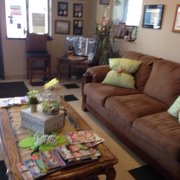 Comfy waiting room while filling out paperwork.