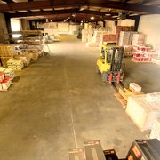 a warehouse filled with goods