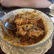 The lasagna for lunch, we ate a good portion before I took the photo
