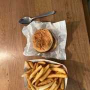 My Big Al's Deluxe burger, now half sized.....