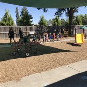 Outside practicing fire drills