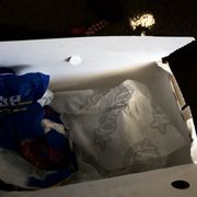 a box of chips and a bag of chips