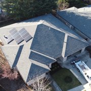 Aerial view of solar array