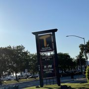 a sign in a parking lot