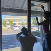 Preparation for window tint film.