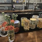 Mason jars filled with drink toppers~