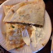 Chicken Quesadilla. Pretty damn good!