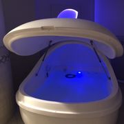The pod and private shower area